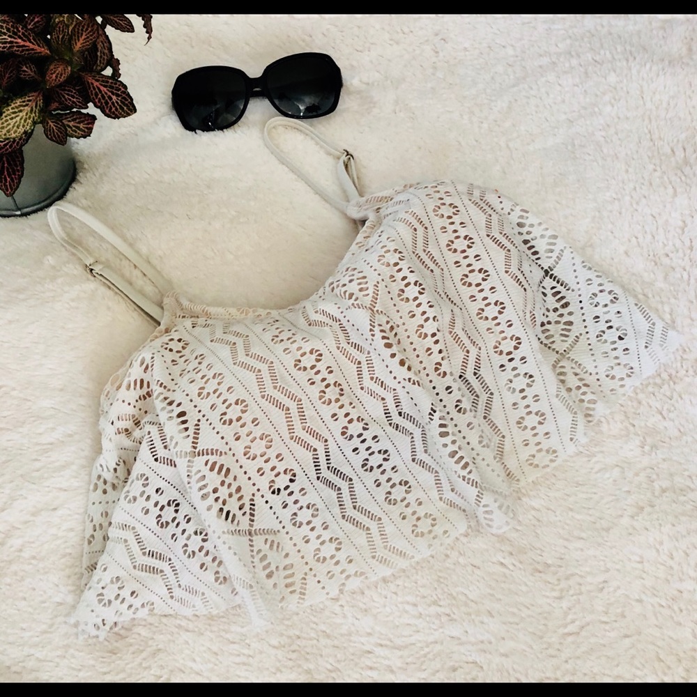 Xhilaration Cream Lace Bikini Top